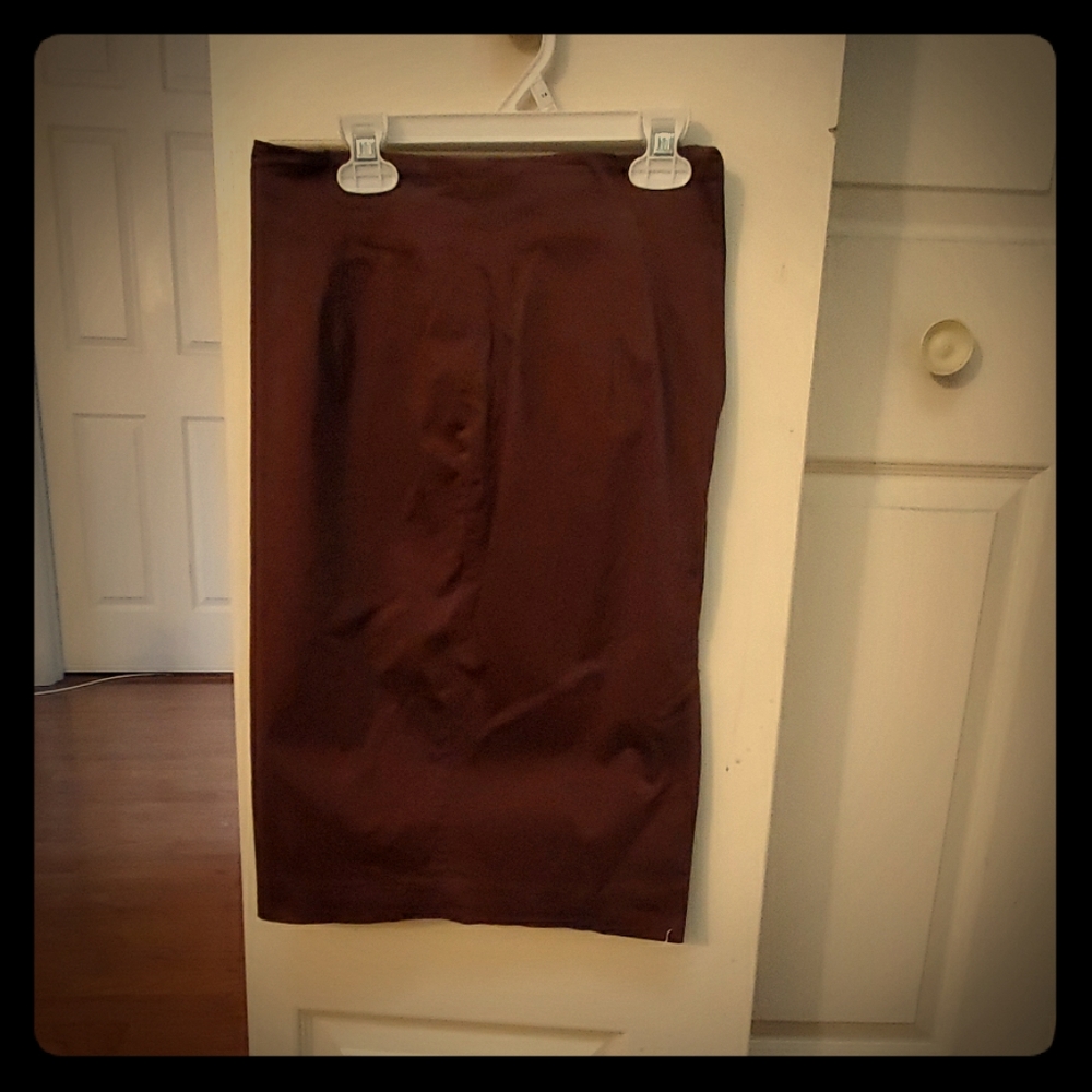 Brown straight skirt by Sele, 3/4